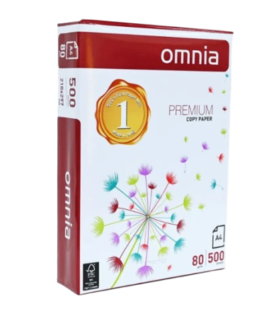 Omnia A4, Photocopy Paper 80 gsm, 500 Sheets